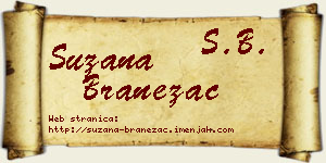Suzana Branežac vizit kartica